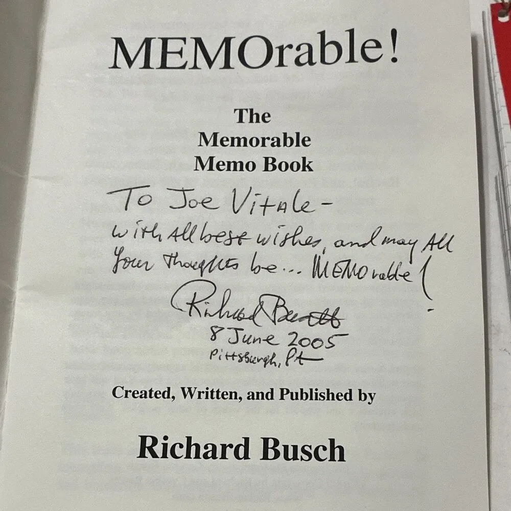Richard Busch MEMOrable Mentalism Manuscript Signed Complete Props 2005